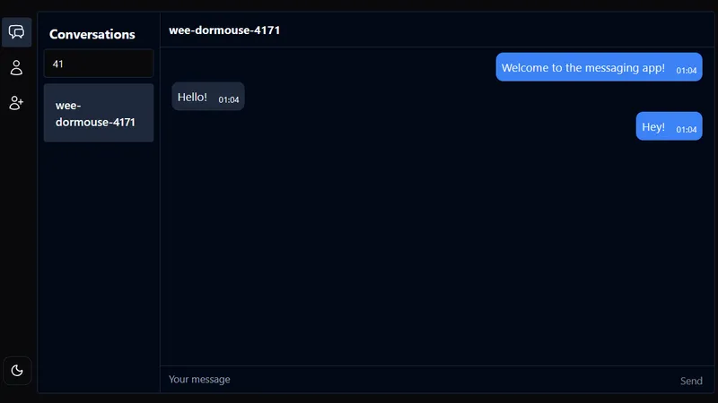 Messaging App screenshot 1