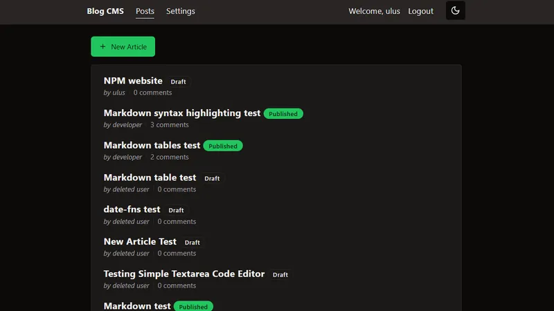 Blog Platform screenshot 1