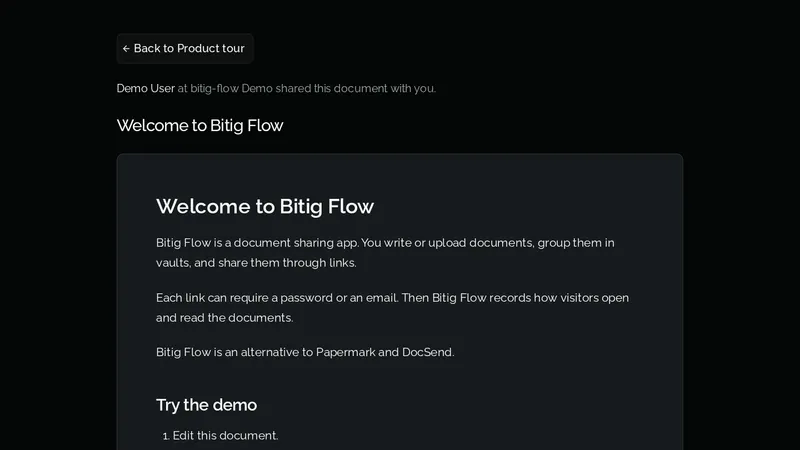 Bitig Flow | Document Sharing & Analytics Platform screenshot 6